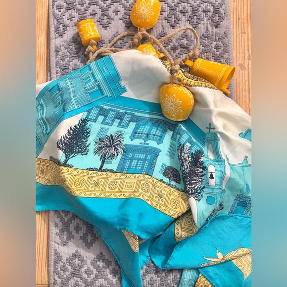 Historic El Paso Architecture Cecy Jones Pure Silk Scarf - Picture 5 of 9